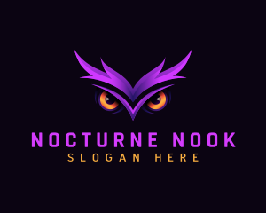 Owl Eyes Nocturnal logo design