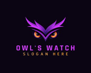 Owl Eyes Nocturnal logo design