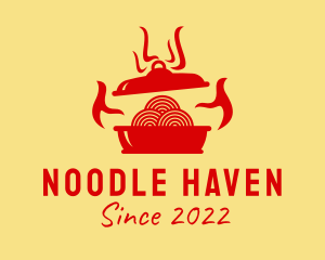 Fire Oriental Noodle logo design