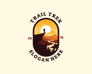 Hiker Mountain Scenery Path logo
