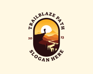 Hiker Mountain Scenery Path logo