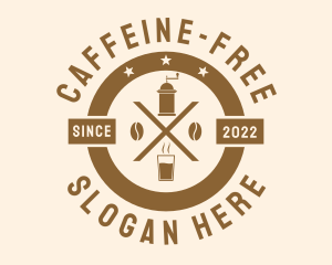 Coffee Bean Espresso Grinder logo design