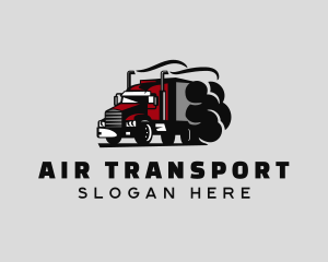 Logistics Truck Smoke logo design