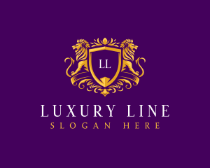 Luxury Lion Crest logo design