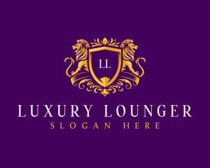 Luxury Lion Crest logo design