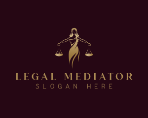 Judiciary Lady Law logo design