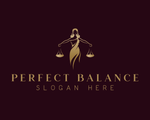 Judiciary Lady Law logo design