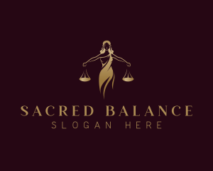 Judiciary Lady Law logo design