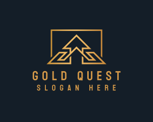 Gold House Roof logo design