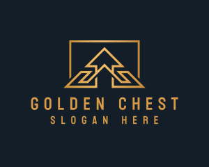 Gold House Roof logo design