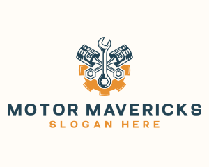 Engine Machinery Wrench logo design