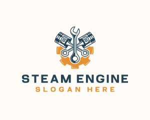 Engine Machinery Wrench logo design