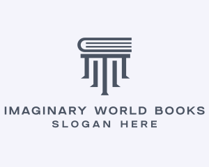 Library Book Pillar  logo design