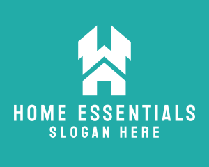 Modern House Letter H logo design