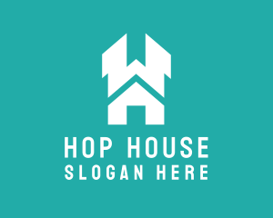 Modern House Letter H logo design