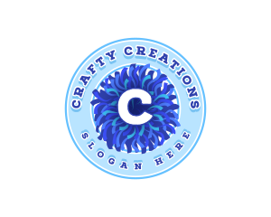 Crafty Cheerleader Pompon logo design