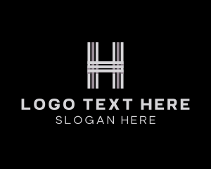 Classic Stripes Letter H Logo