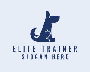 Sitting Dog Trainer  logo design