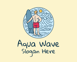 Surfboard Surfer Wave  logo