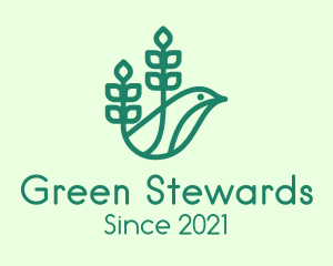 Green Eco Bird logo design