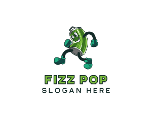 Soda Can Cartoon logo design