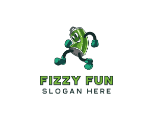 Soda Can Cartoon logo