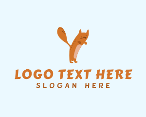 Playful Pet Cat Letter Y logo