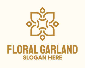 Golden Floral Centerpiece logo design