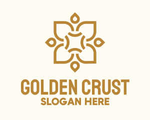 Golden Floral Centerpiece logo design