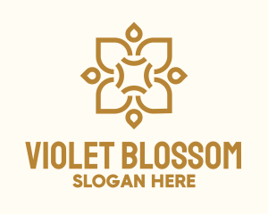 Golden Floral Centerpiece logo design