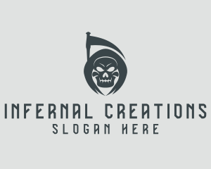 Evil Skull Reaper logo design