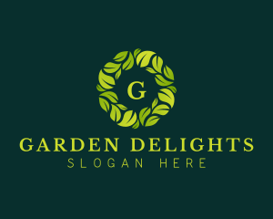 Organic Leaf Gardening logo design