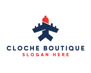 Aeronautic Airplane Cloche logo design