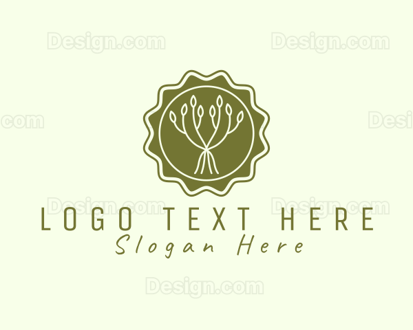 Tulip Flower Badge Logo