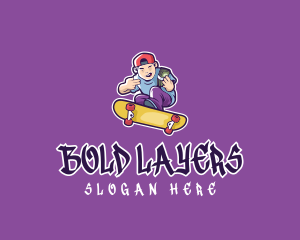 Rich Skater Boy logo design