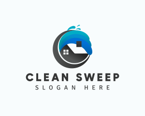 House Splash Cleaning logo design