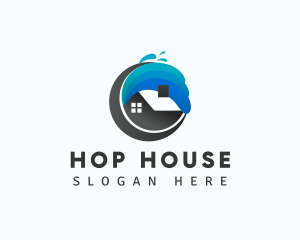 House Splash Cleaning logo design