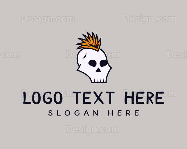 Skull Mohawk Punk Logo