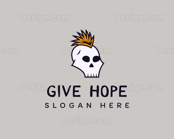 Skull Mohawk Punk Logo