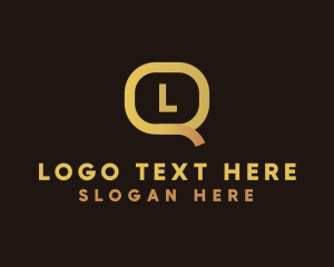 Yellow Social Media Letter logo