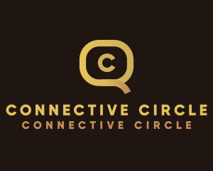 Yellow Social Media Letter logo
