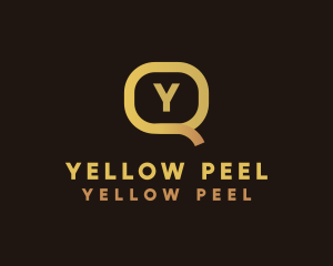 Yellow Social Media Letter logo design