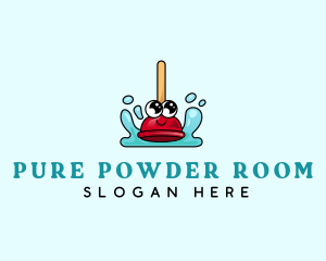 Plumbing Plunger Splash logo design