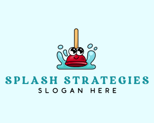 Plumbing Plunger Splash logo