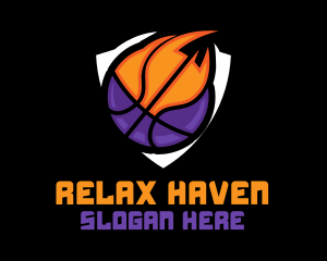 Basketball Fire Shield logo