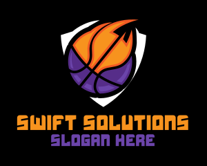 Basketball Fire Shield logo