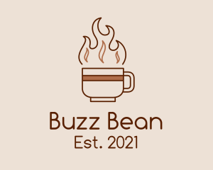 Hot Dark Roast Coffee  logo design