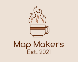 Hot Dark Roast Coffee  logo design