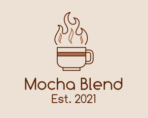 Hot Dark Roast Coffee  logo design