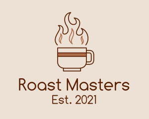 Hot Dark Roast Coffee  logo design